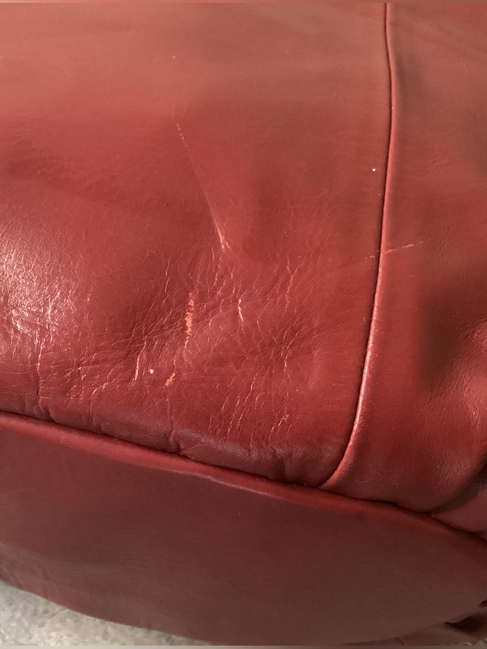 Red Leather Tote and Wallet Set - Women's Handbag - Picture 4 of 16